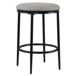 Kirkland's Home Upholstered Metal Counter Stool- Bar Stools & Counter Height Stools