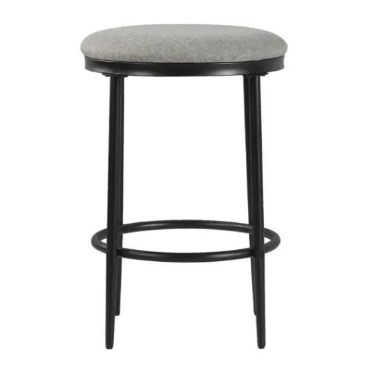 Kirkland's Home Upholstered Metal Counter Stool- Bar Stools & Counter Height Stools