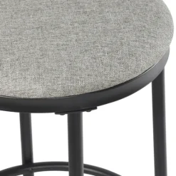 Kirkland's Home Upholstered Metal Counter Stool- Bar Stools & Counter Height Stools