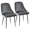 Kirkland's Home Upholstered Metal Dining Chairs, Set Of 2- Dining Chairs