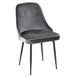Kirkland's Home Upholstered Metal Dining Chairs, Set Of 2- Dining Chairs