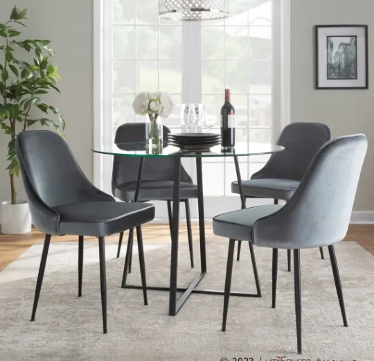 Kirkland's Home Upholstered Metal Dining Chairs, Set Of 2- Dining Chairs