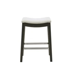 Kirkland's Home Upholstered Saddle Seat Counter Stool- Bar Stools & Counter Height Stools