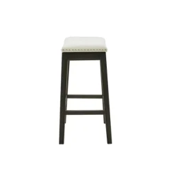Kirkland's Home Upholstered Saddle Seat Counter Stool- Bar Stools & Counter Height Stools
