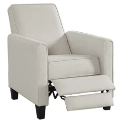 Kirkland's Home Upholstered Slim Push-Back Recliner- Accent Chairs
