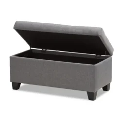 Kirkland's Home Upholstered Storage Ottoman- Benches & Ottomans
