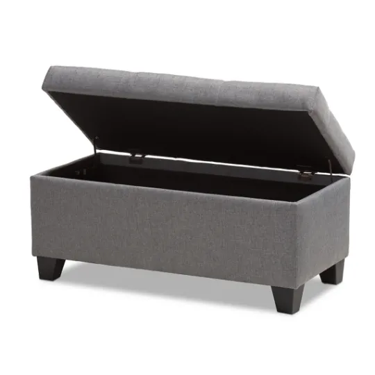 Kirkland's Home Upholstered Storage Ottoman- Benches & Ottomans