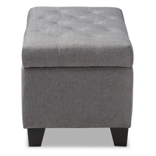 Kirkland's Home Upholstered Storage Ottoman- Benches & Ottomans