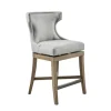 Kirkland's Home Upholstered Swivel Seat Counter Stool- Bar Stools & Counter Height Stools