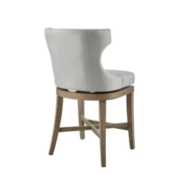 Kirkland's Home Upholstered Swivel Seat Counter Stool- Bar Stools & Counter Height Stools