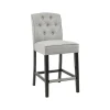 Kirkland's Home Upholstered Tufted Button Back Counter Stool- Bar Stools & Counter Height Stools