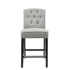 Kirkland's Home Upholstered Tufted Button Back Counter Stool- Bar Stools & Counter Height Stools