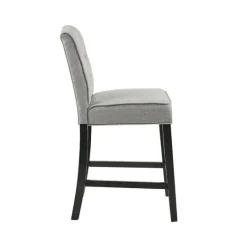 Kirkland's Home Upholstered Tufted Button Back Counter Stool- Bar Stools & Counter Height Stools