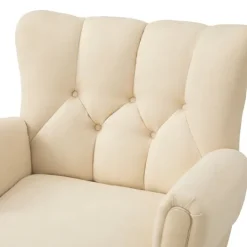 Kirkland's Home Upholstered Tufted Wingback Accent Chair- Accent Chairs