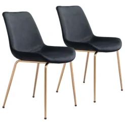 Kirkland's Home Upholstered Velvet Dining Chairs, Set Of 2- Dining Chairs