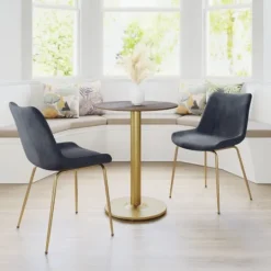 Kirkland's Home Upholstered Velvet Dining Chairs, Set Of 2- Dining Chairs