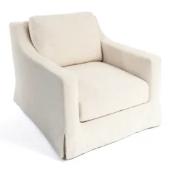 Kirkland's Home Upholstered Weekend Swivel Accent Chair- Accent Chairs