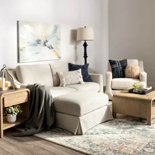 Kirkland's Home Upholstered Weekend Swivel Accent Chair- Accent Chairs
