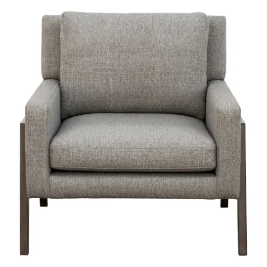 Kirkland's Home Upholstered Wood Trim Accent Chair- Accent Chairs