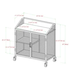 Kirkland's Home Urban Mesh Door Rolling Bar Cabinet- Cabinets & Sideboards