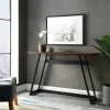 Kirkland's Home Urban Metal Wrap Dark Walnut Console Table- Console Tables