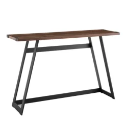 Kirkland's Home Urban Metal Wrap Dark Walnut Console Table- Console Tables