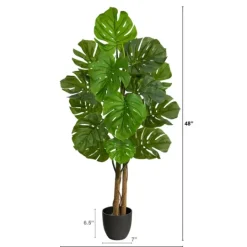 Kirkland's Home Uv-Resistant Monstera Plant In Nursery Planter- Trees & Topiaries