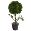 Kirkland's Home Uv-Safe Boxwood Topiary In Nursery Planter- Trees & Topiaries