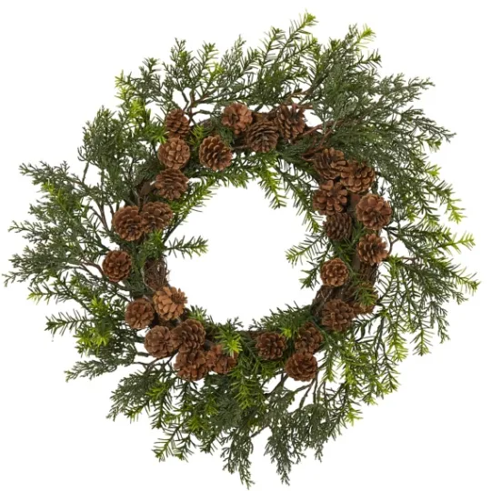 Kirkland's Home Uv-Safe Cedar Grass And Pine Cone Wreath- Wreaths