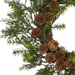 Kirkland's Home Uv-Safe Cedar Grass And Pine Cone Wreath- Wreaths