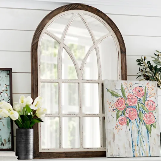 Kirkland's Home Vail Two-Tone Arch Wall Mirror- Decorative Mirrors