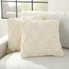 Kirkland's Home Vanilla Knotted Lattice Throw Pillows, Set Of 2- Pillows