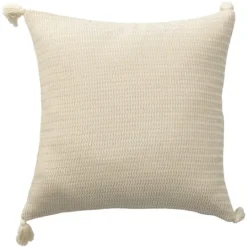 Kirkland's Home Vanilla Trapeze Organic Cotton Throw Pillow- Pillows
