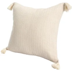Kirkland's Home Vanilla Trapeze Organic Cotton Throw Pillow- Pillows