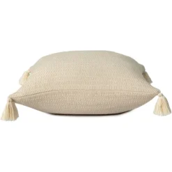 Kirkland's Home Vanilla Trapeze Organic Cotton Throw Pillow- Pillows