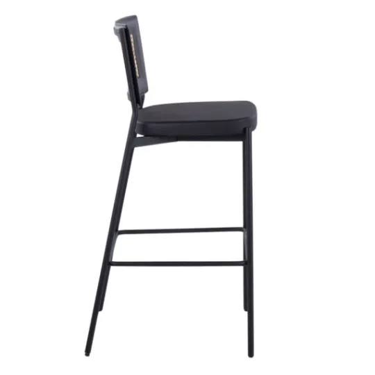 Kirkland's Home Vegan Leather And Rattan Bar Stools, Set Of 2- Bar Stools & Counter Height Stools