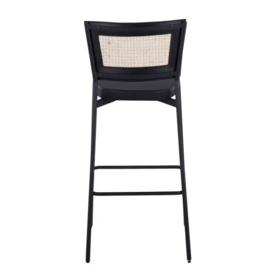Kirkland's Home Vegan Leather And Rattan Bar Stools, Set Of 2- Bar Stools & Counter Height Stools