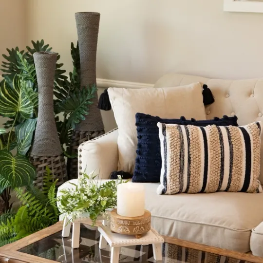 Kirkland's Home Veined Zebra Palm Potted Plant- Trees & Topiaries