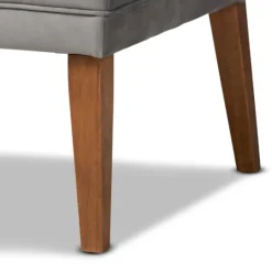 Kirkland's Home Velvet And Walnut Bench 4-Pc. Dining Set- Dining Sets