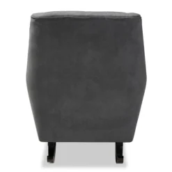 Kirkland's Home Velvet Biscuit Tufted Rocking Chair- Accent Chairs
