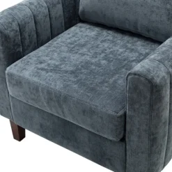 Kirkland's Home Velvet Channel Stitch Accent Chair- Accent Chairs