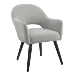 Kirkland's Home Velvet Curved Open Back Dining Chair- Dining Chairs