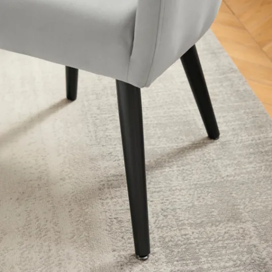 Kirkland's Home Velvet Curved Open Back Dining Chair- Dining Chairs