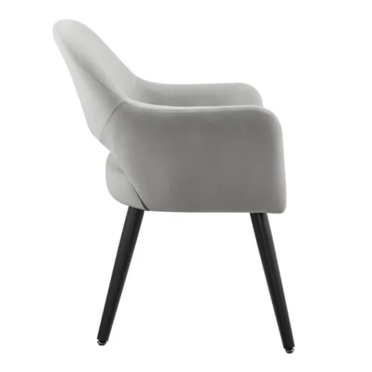 Kirkland's Home Velvet Curved Open Back Dining Chair- Dining Chairs