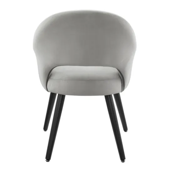 Kirkland's Home Velvet Curved Open Back Dining Chair- Dining Chairs