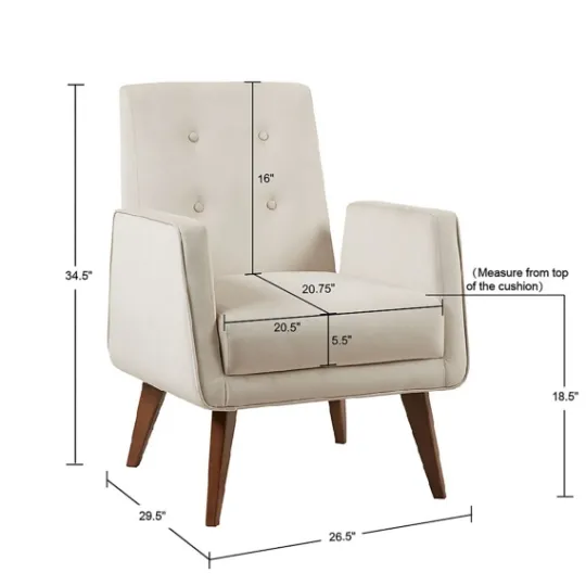 Kirkland's Home Velvet Tufted Midcentury Accent Chair- Accent Chairs