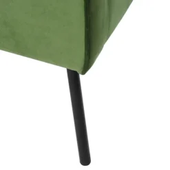 Kirkland's Home Velvet Upholstered Black Legs Accent Chair- Accent Chairs