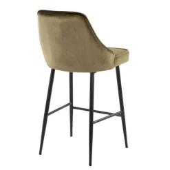 Kirkland's Home Velvet Upholstered Counter Stools, Set Of 2- Bar Stools & Counter Height Stools