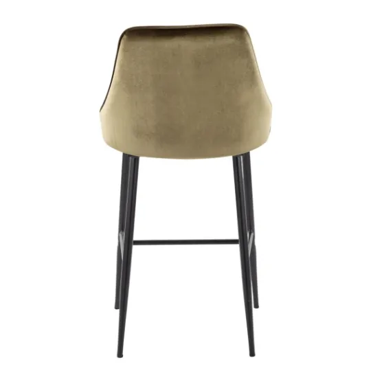 Kirkland's Home Velvet Upholstered Counter Stools, Set Of 2- Bar Stools & Counter Height Stools