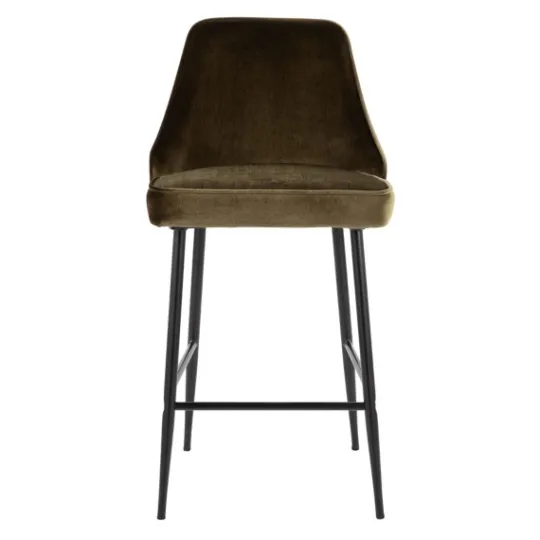 Kirkland's Home Velvet Upholstered Counter Stools, Set Of 2- Bar Stools & Counter Height Stools